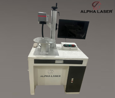 LASER MARKING MACHINE WITH INDEXING ROTARY(fIBER/UV)