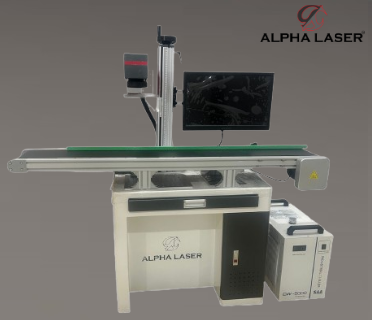 LASERMARKING MACHINE WITH CONVEYOR-UV/ FIBER